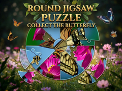 เกม Round Jigsaw Puzzle - Collect the Butterfly