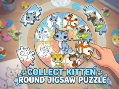 เกม Round jigsaw Puzzle - Collect Kitten